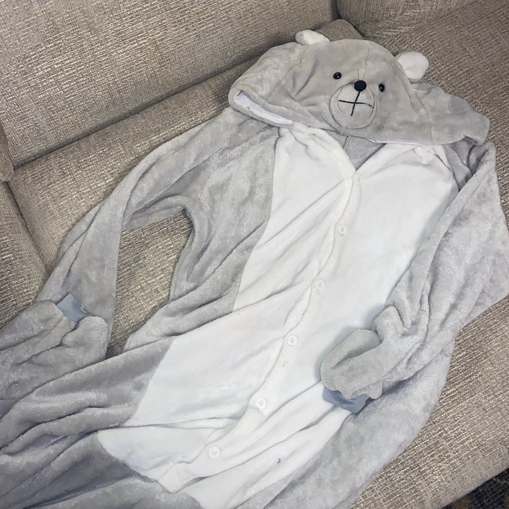 Fuzzy Mouse Adult Onesie with Butt Flap